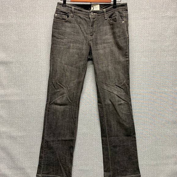 White House Black Market Size 6 Blanc Jeans Faded Black Womens Bootcut - Picture 1 of 10